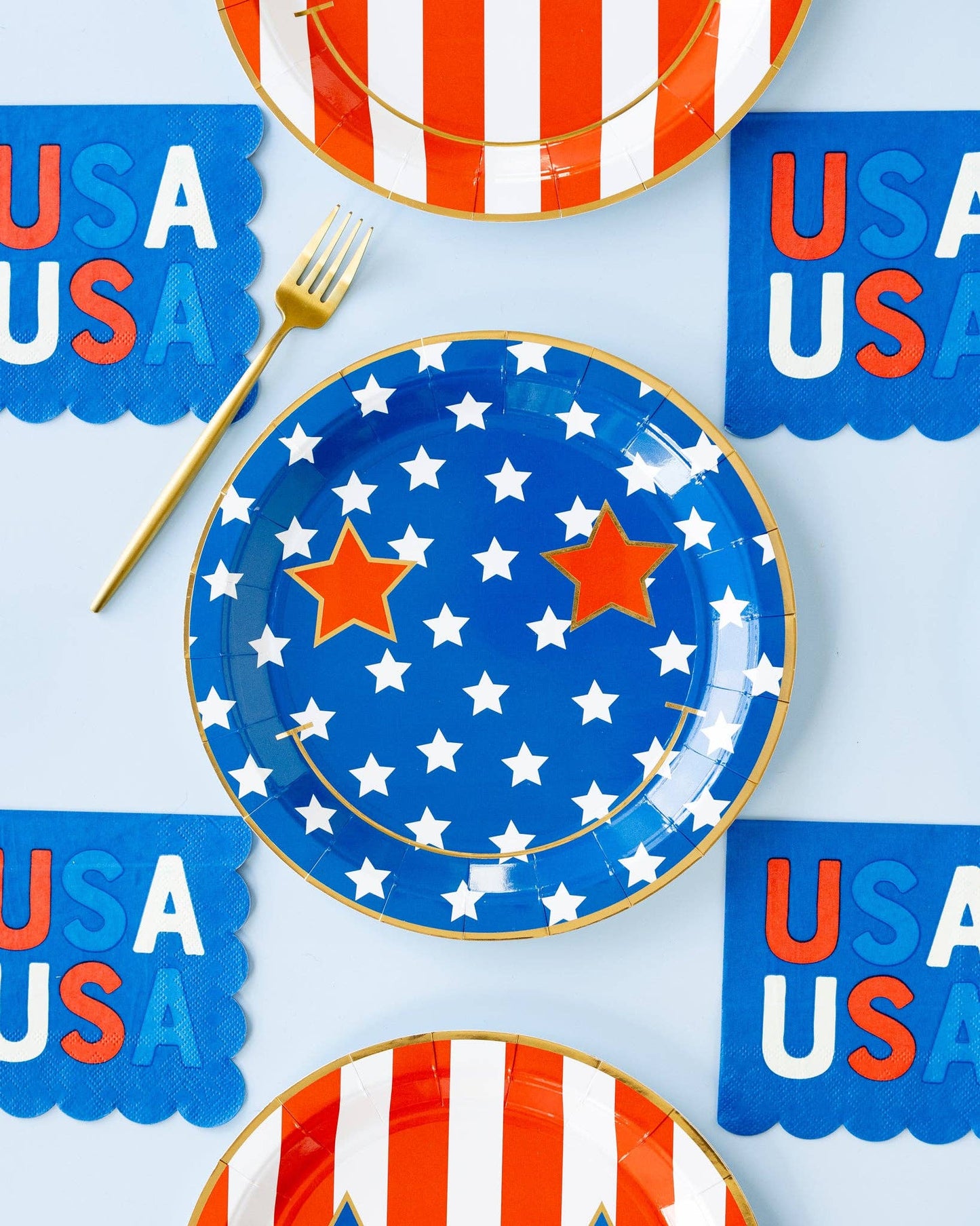 USA Scallop Paper Cocktail Napkins