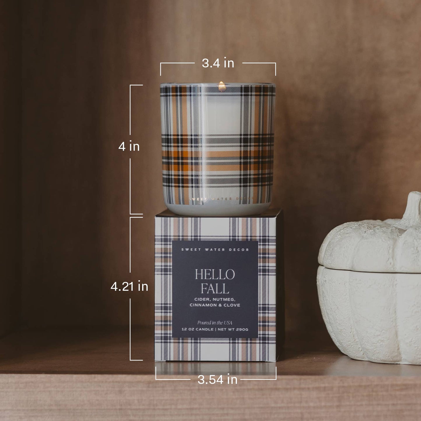 Fall Leaves Boxed Soy Candle