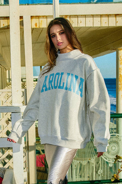 Carolina Mock Neck Sweatshirt