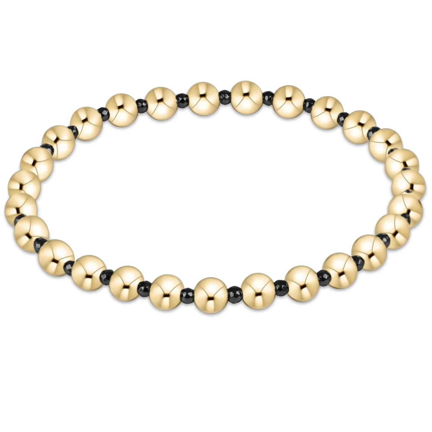 Enewton Faceted Hematite Grateful Pattern 5mm Bead Bracelet