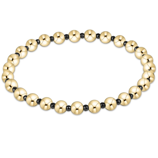 Enewton Faceted Hematite Grateful Pattern 5mm Bead Bracelet