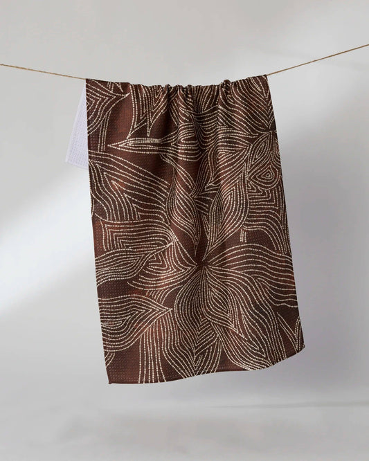 Geometry Pearl Botanical Tea Towel