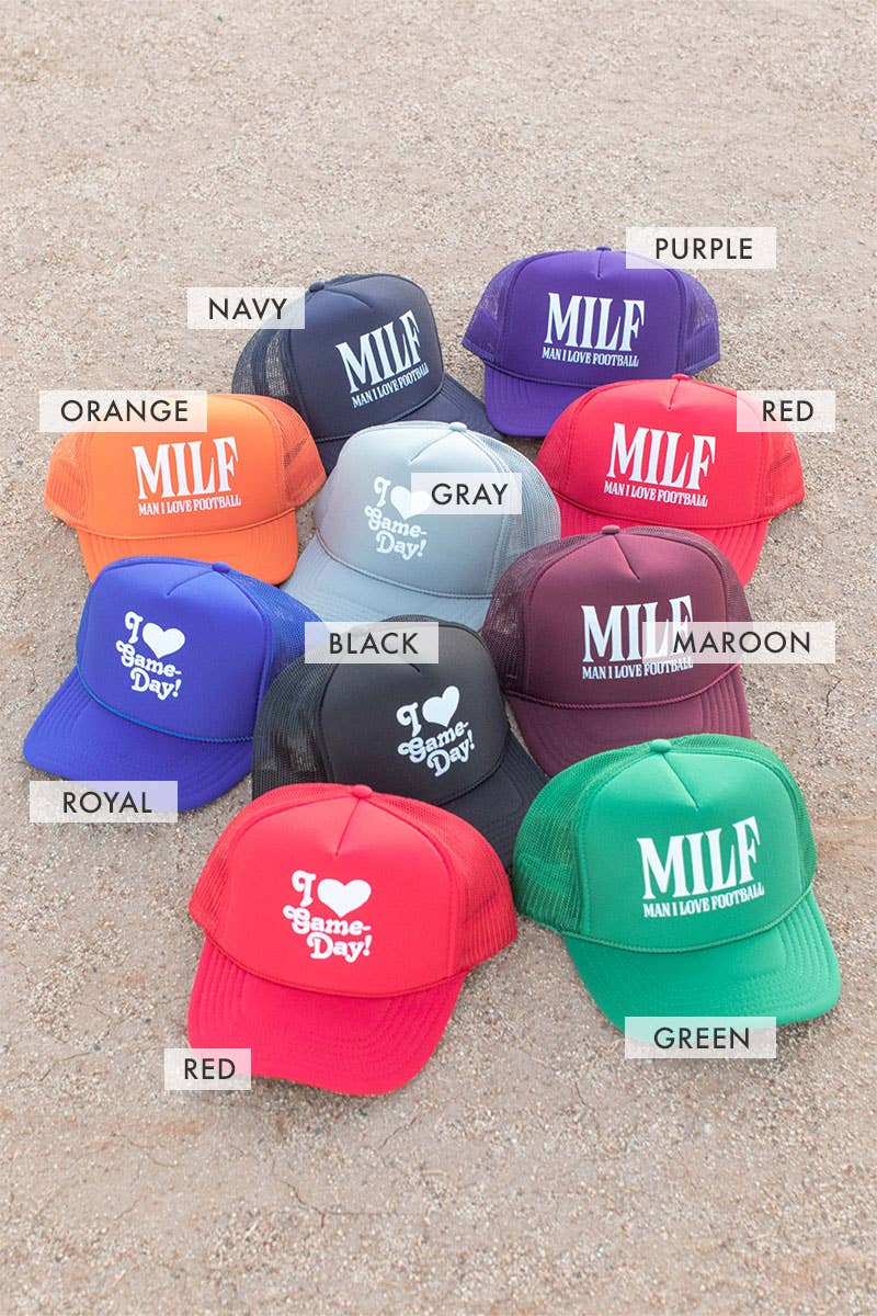 Milf Football Trucker Hat