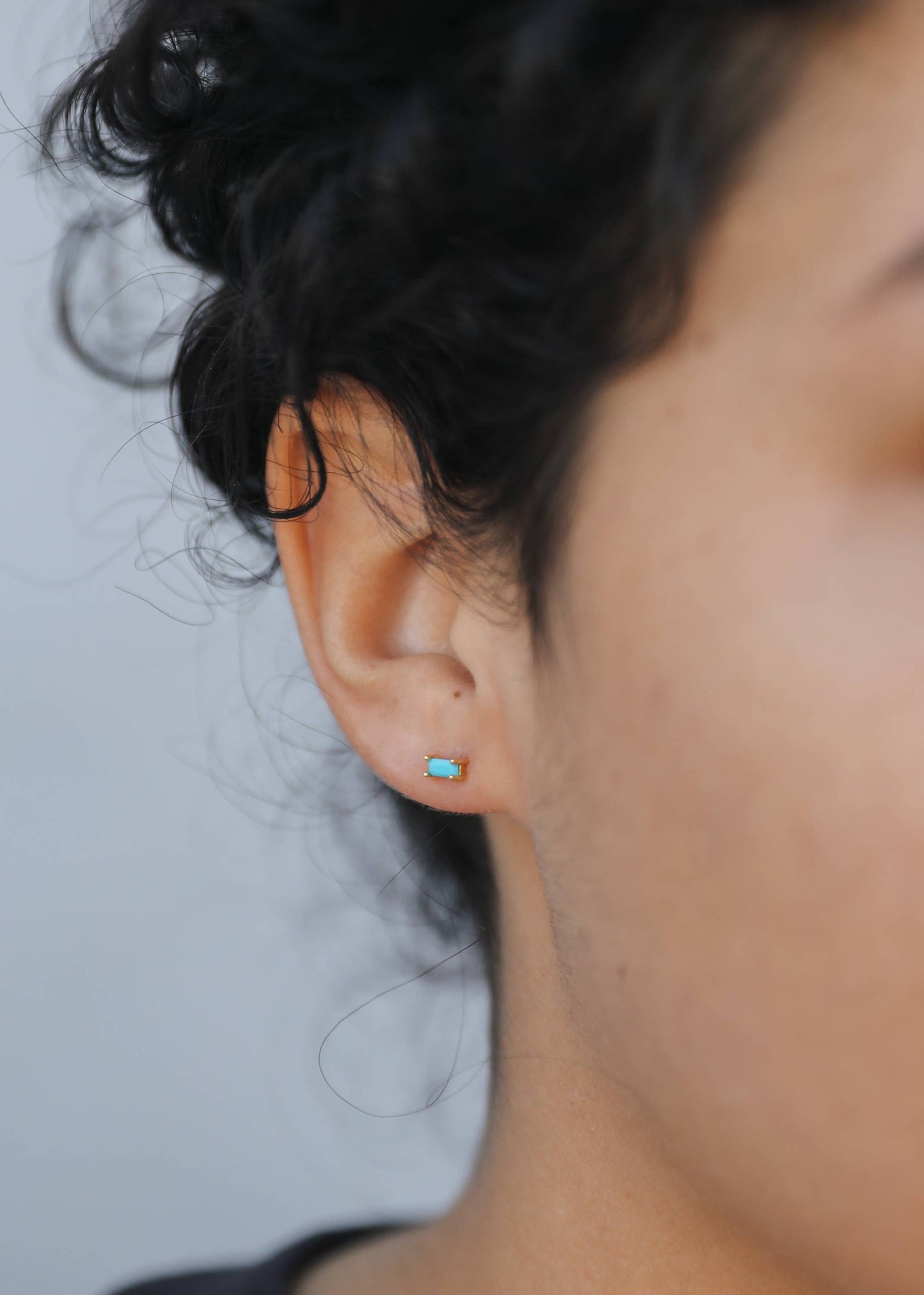 Baguette Turquoise Earrings