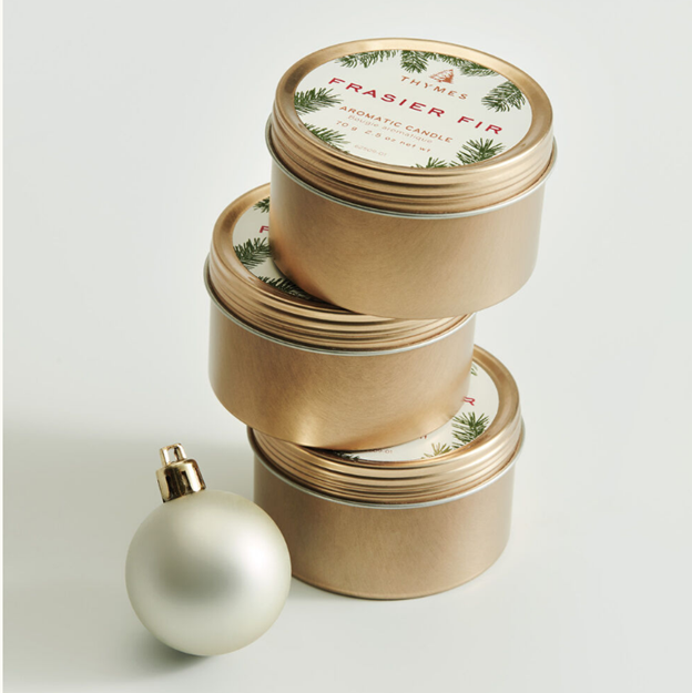 Thymes Frasier Fir Gold Travel Tin