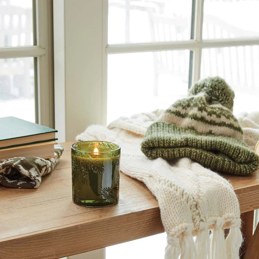 Thymes Frasier Fir Boxed Green Glass Candle