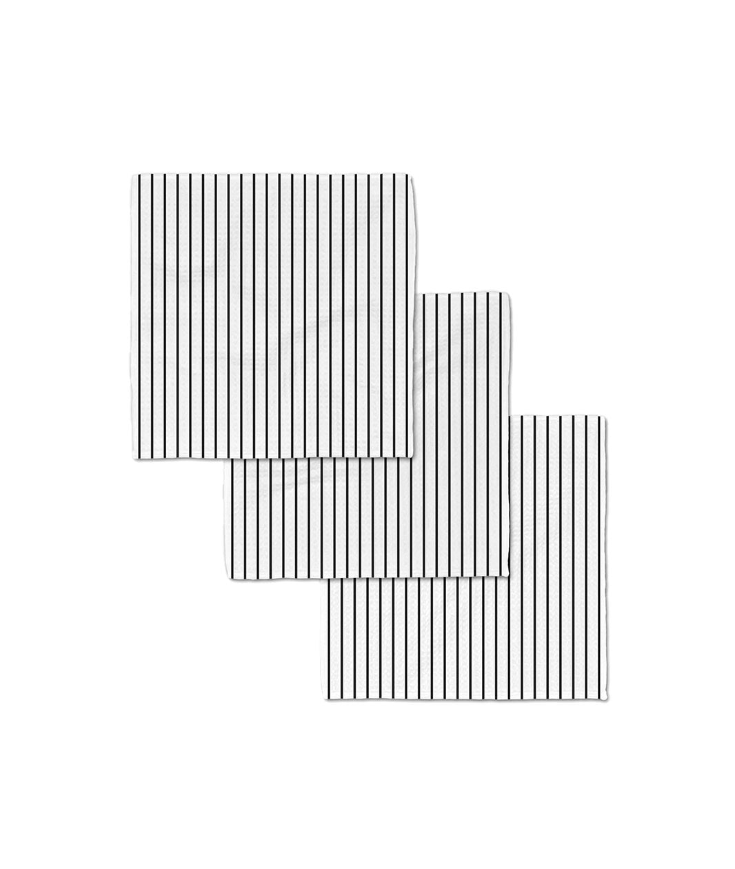 Geometry White Linen Luxe Washcloths