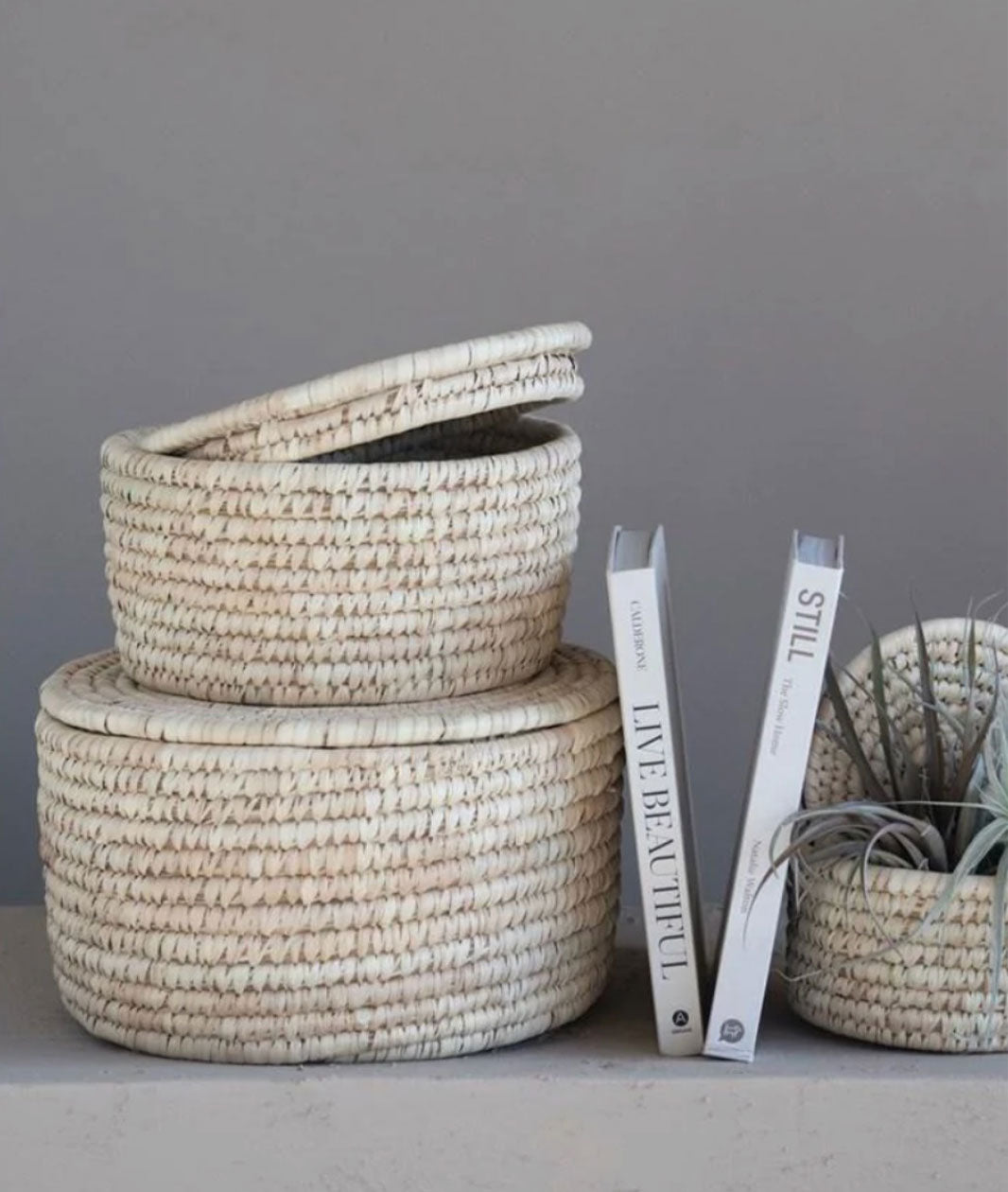 Woven Bamboo Basket - Medium