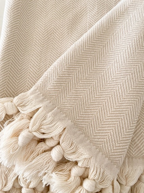 Herringbone Fringe Throw