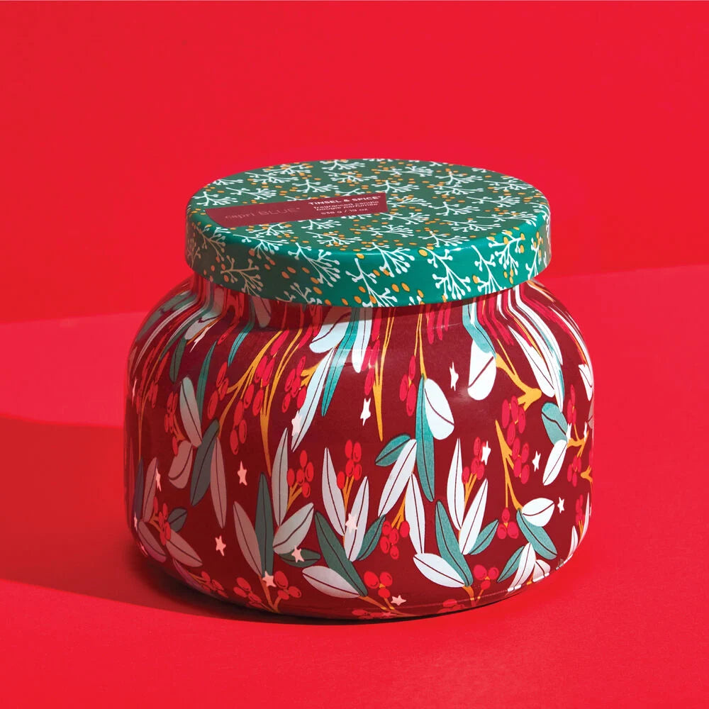 Tinsel and Spice Holiday Pattern Play Jar