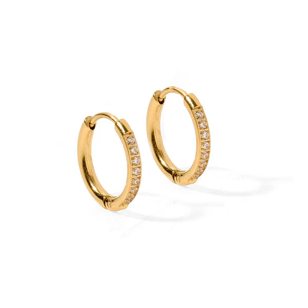 Scarlett CZ Gold Hoop Earrings