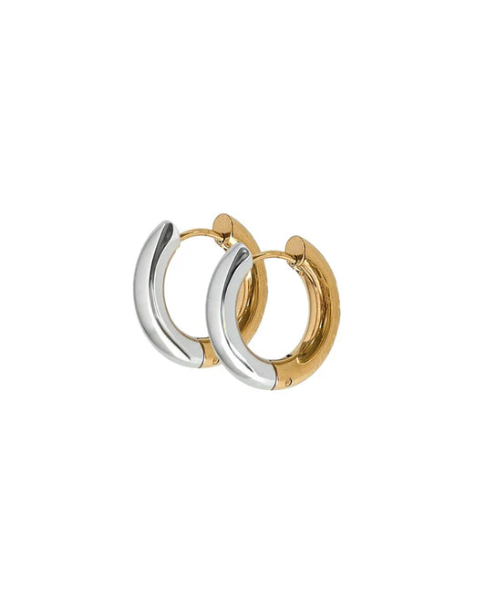 Two Toned Small Hoop