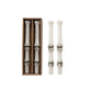 Unscented Finger Bone Shaped Taper Candles in Box, White & Black, Set of 2