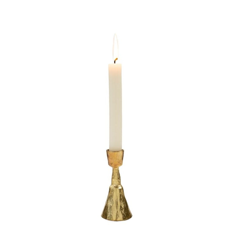 Zora Forged Candlestick M, Gold