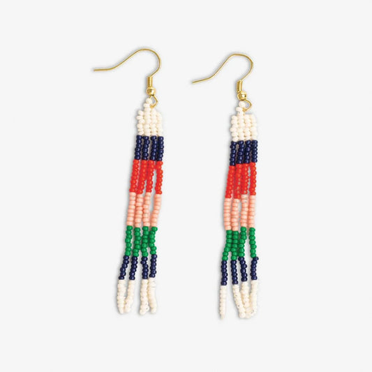 Petite Beaded Fringe Earrings