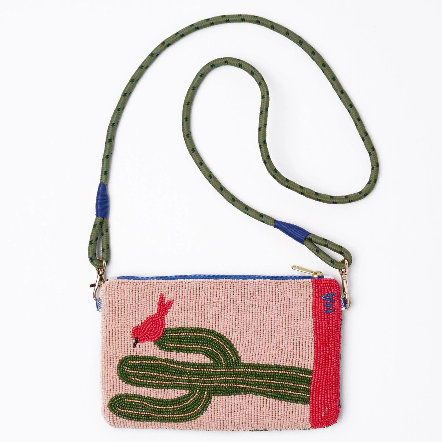 Leila Red Boots Seed Bead Clutch