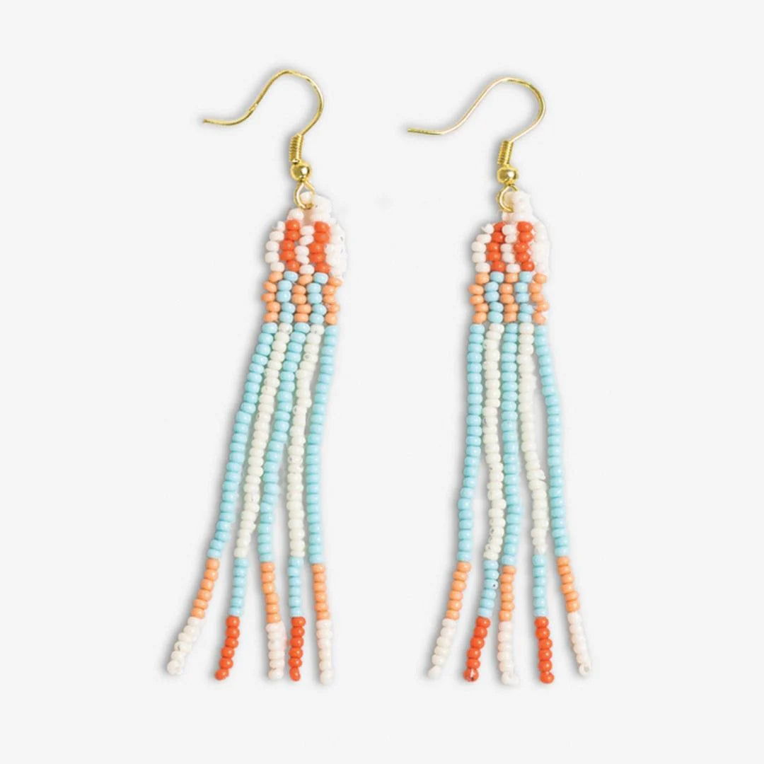 Petite Beaded Fringe Earrings