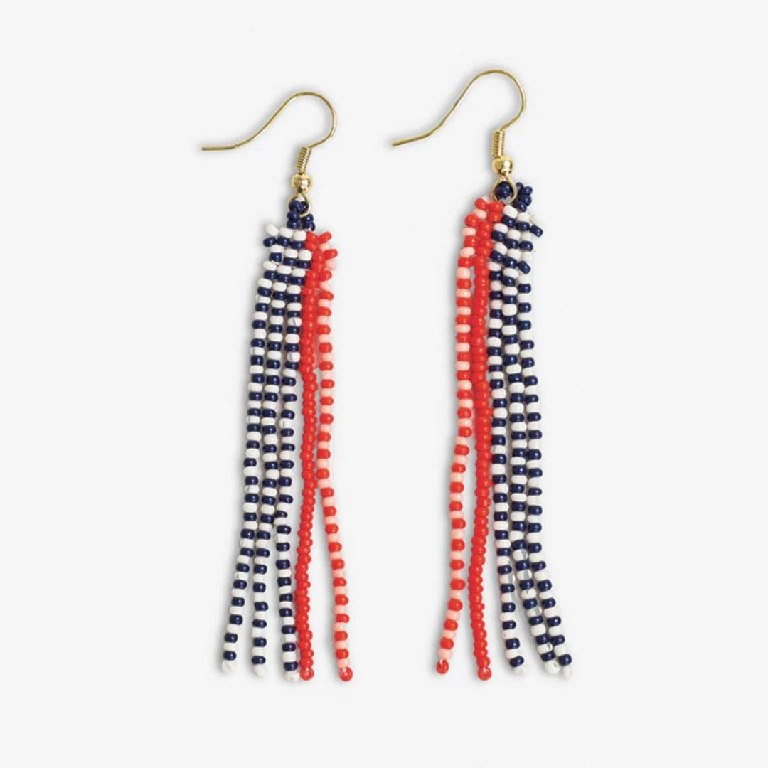 Petite Beaded Fringe Earrings