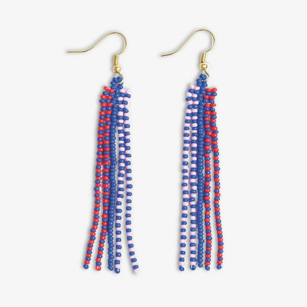 Petite Beaded Fringe Earrings