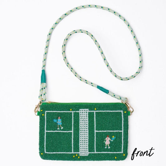 Leila Tennis Seed Bead Clutch