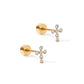 Clara Gold Cross Earrings