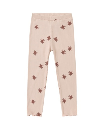 COAST RIBBED LEGGING CLAY STARS - BLUSH