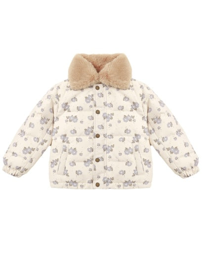 IDYLLWILD JACKET BLUE FLORAL - NATURAL