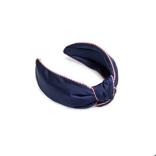 STRIPE TRIM KNOTTED HEADBAND,