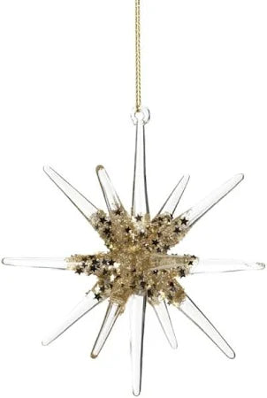 Glass  Glitter Snowflake