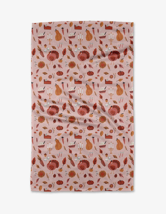 Geometry Turkey Day Tea Towel