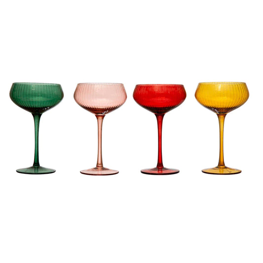 Colorful Stemmed Glass