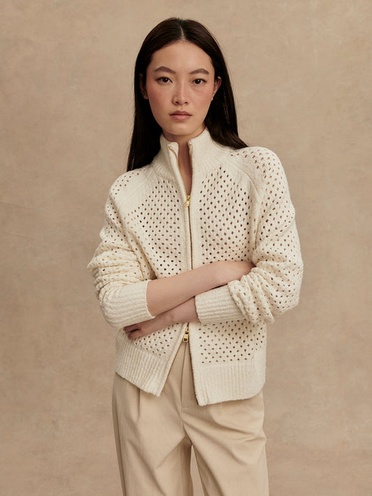 Varley Mandy Boucle Knit Jacket