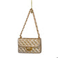 Ornament glass champagne opal fashion bag H2.25"
