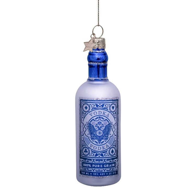 Ornament glass vodka bottle H4"