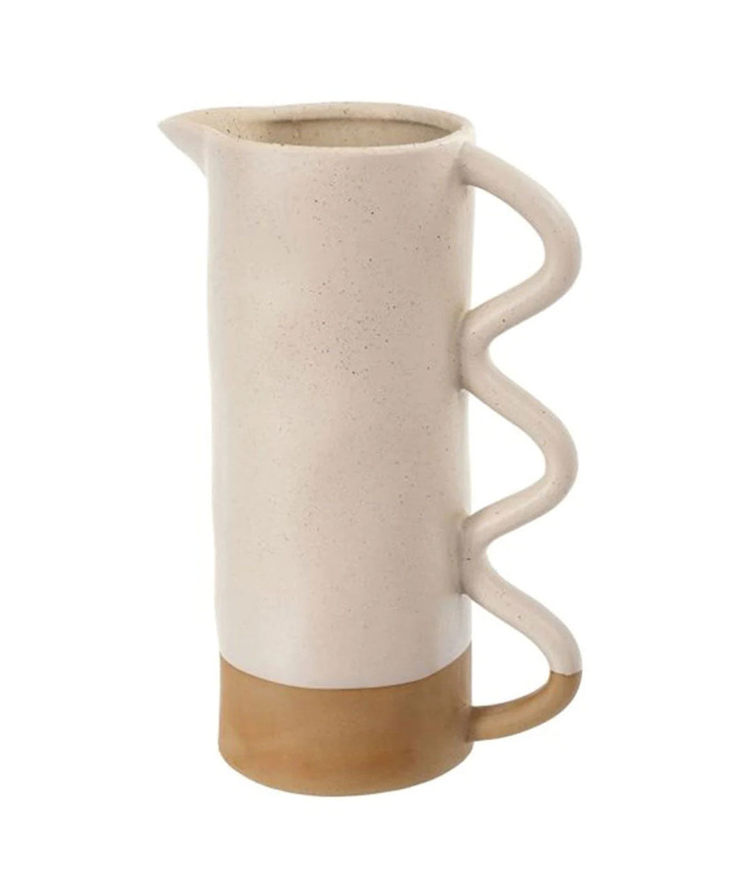 Ecru Wavy Pitcher