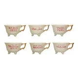 Holiday Footed Tea Cups