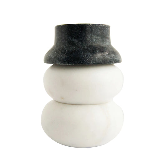 Marble Snowman Pinch Pots