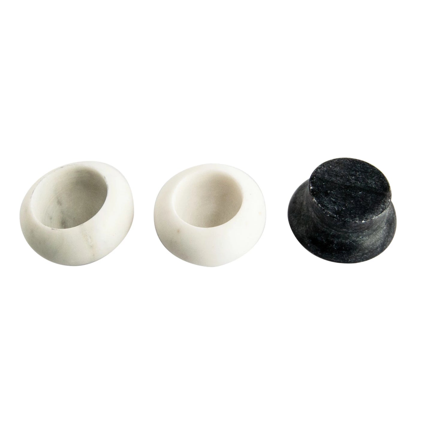 Marble Snowman Pinch Pots