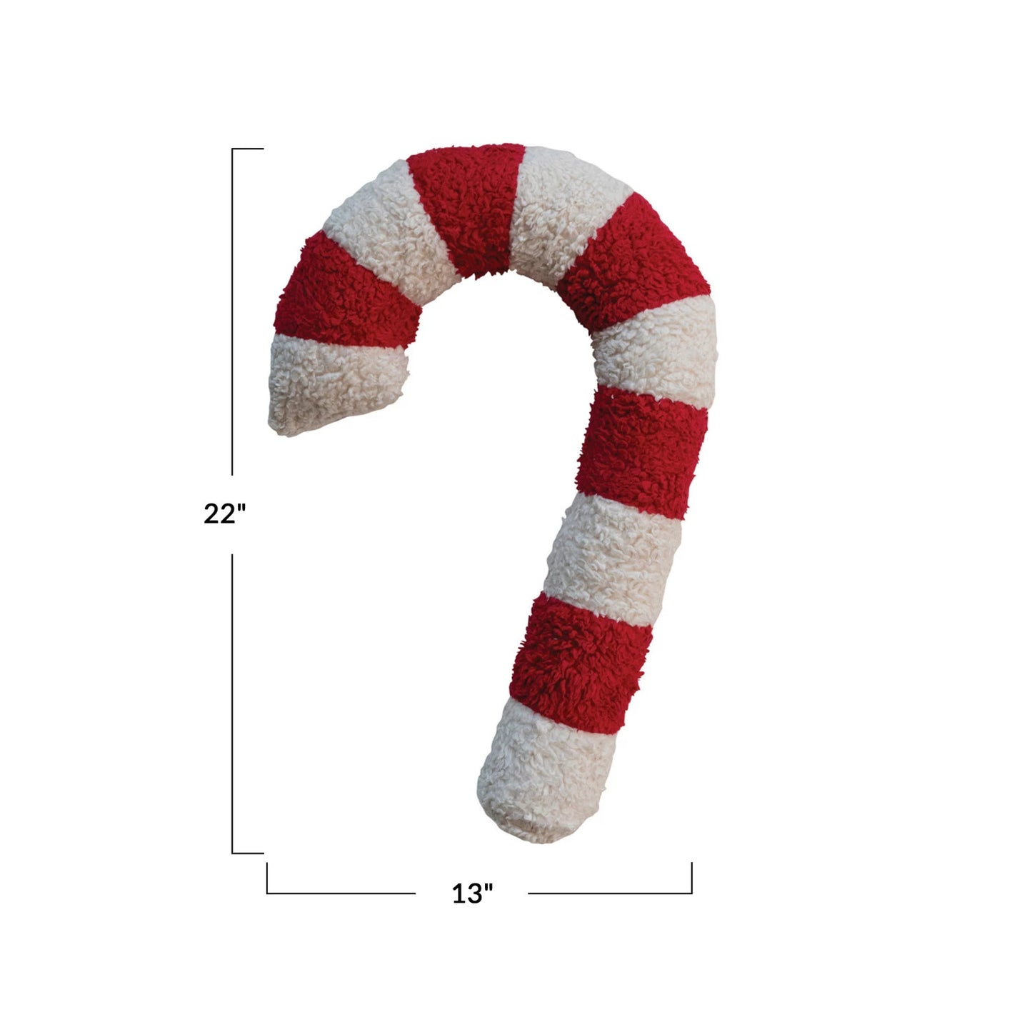 Sherpa Candy Cane Pillow