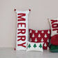 Embroidered Holiday Tree Pillow