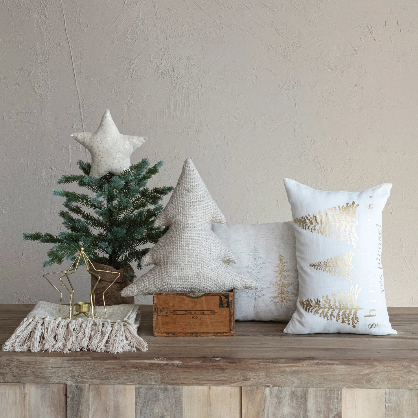 Neutral Tree Pillow