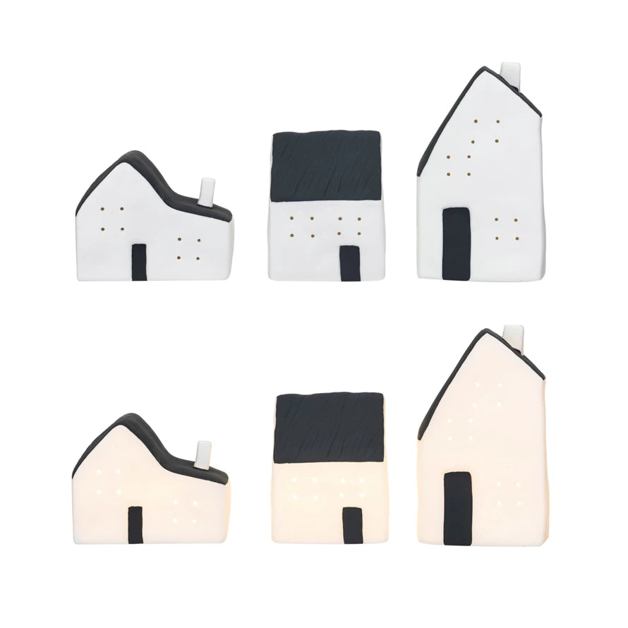 Black + White LED Houses