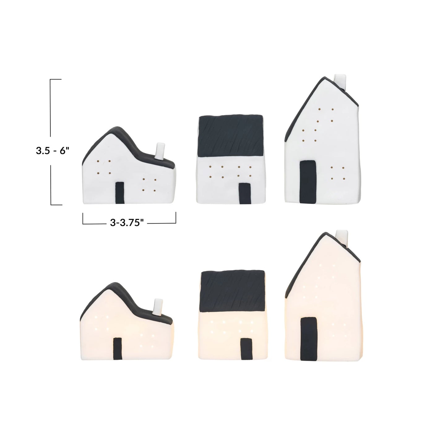 Black + White LED Houses