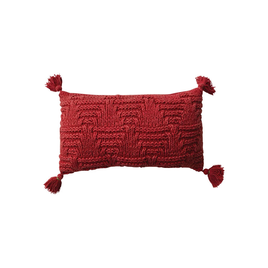 Knit Holiday Lumbar Pillow