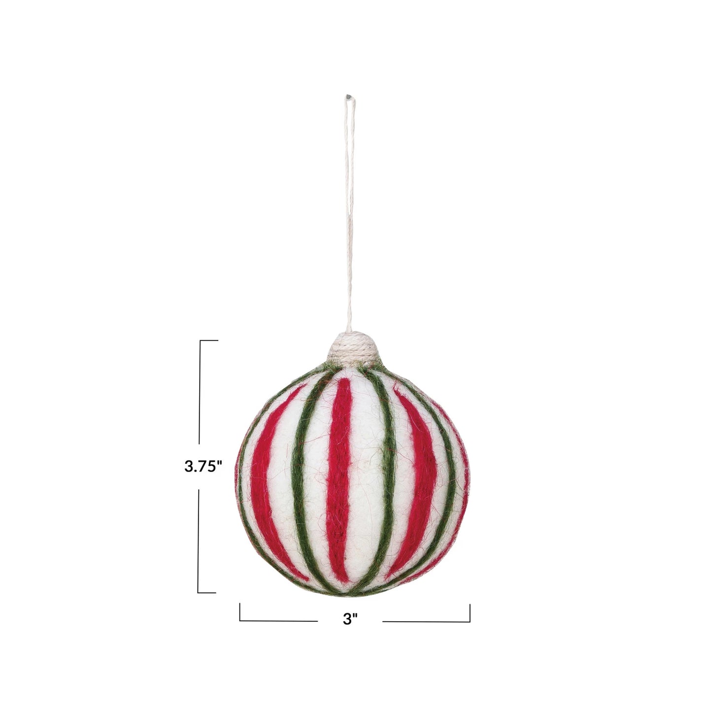 Wool Striped Ornament