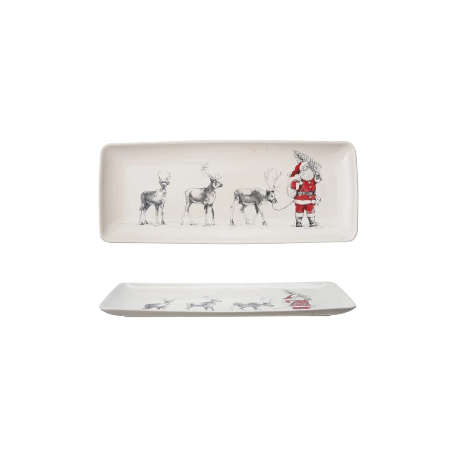 Santa + Reindeer Appetizer Plate