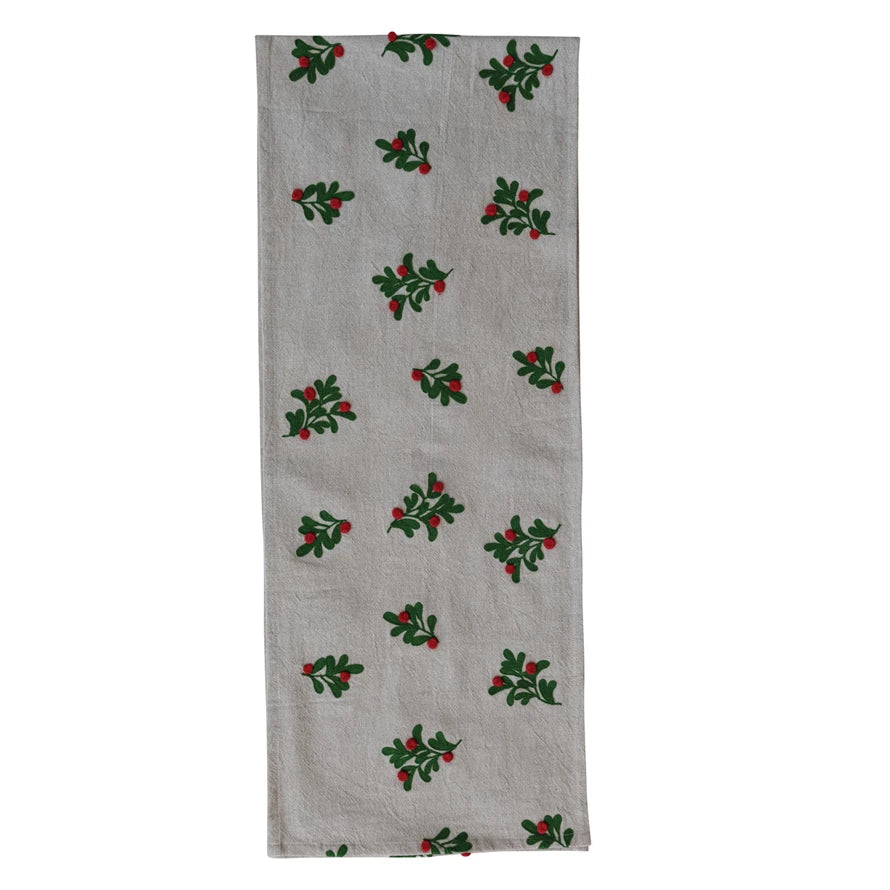 Holly Linen Table Runner