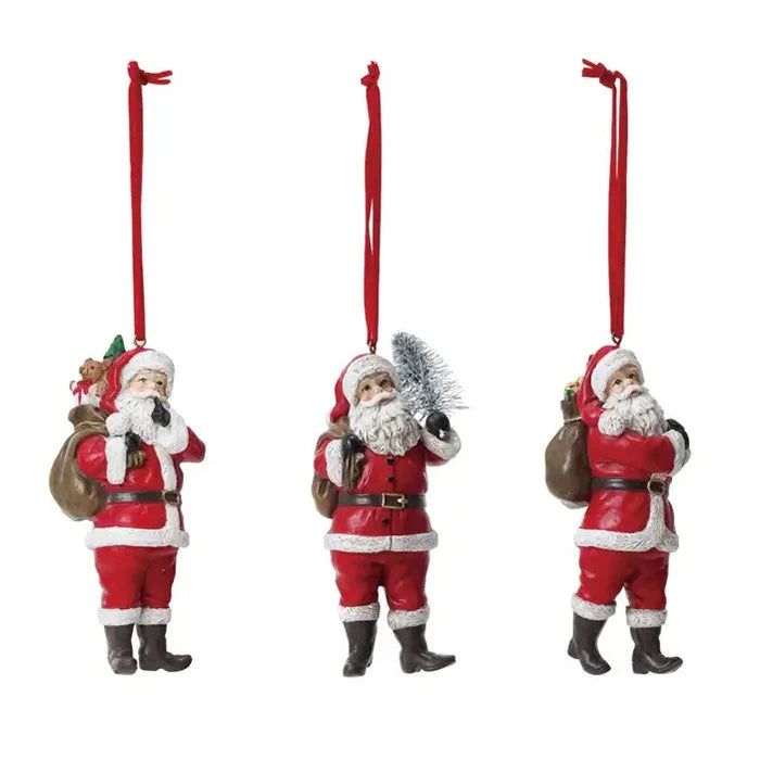 Resin Santa Ornament
