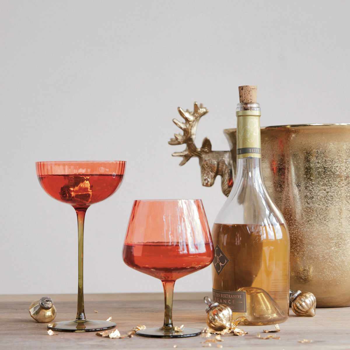 Ribbed Wine Glass