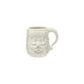 12 oz. Stoneware Santa Head Shaped Mug, Pearlized Finish, White